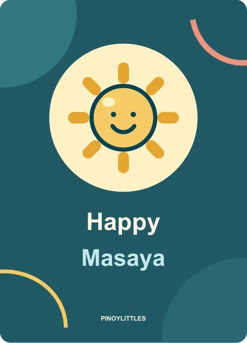 Happy and Masaya card reverse with smiling sun